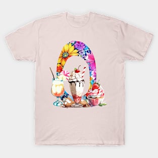 Summer Treats - Cocktail Milkshake and Cupcake T-Shirt